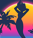 Synthwwave Siren T-Shirt Design